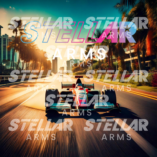 Stellar Arms Limited Edition Digital Artwork - Stellar Arms Race Car